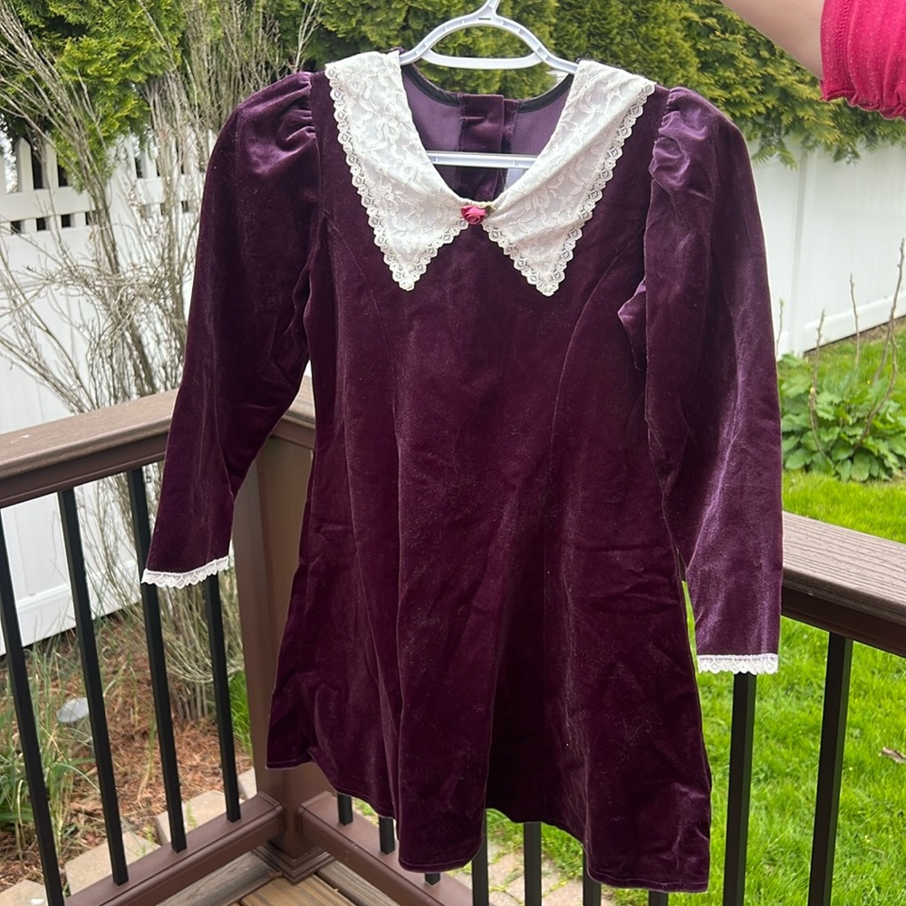 VINTAGE Expressions girls velvet dress
